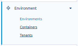 Environment menu