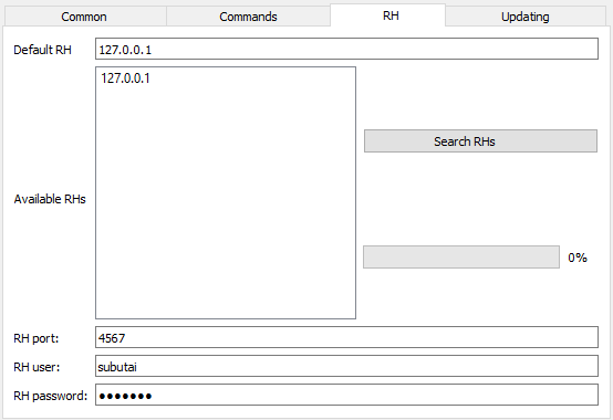 Resource host settings