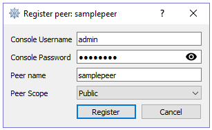 Register peer form